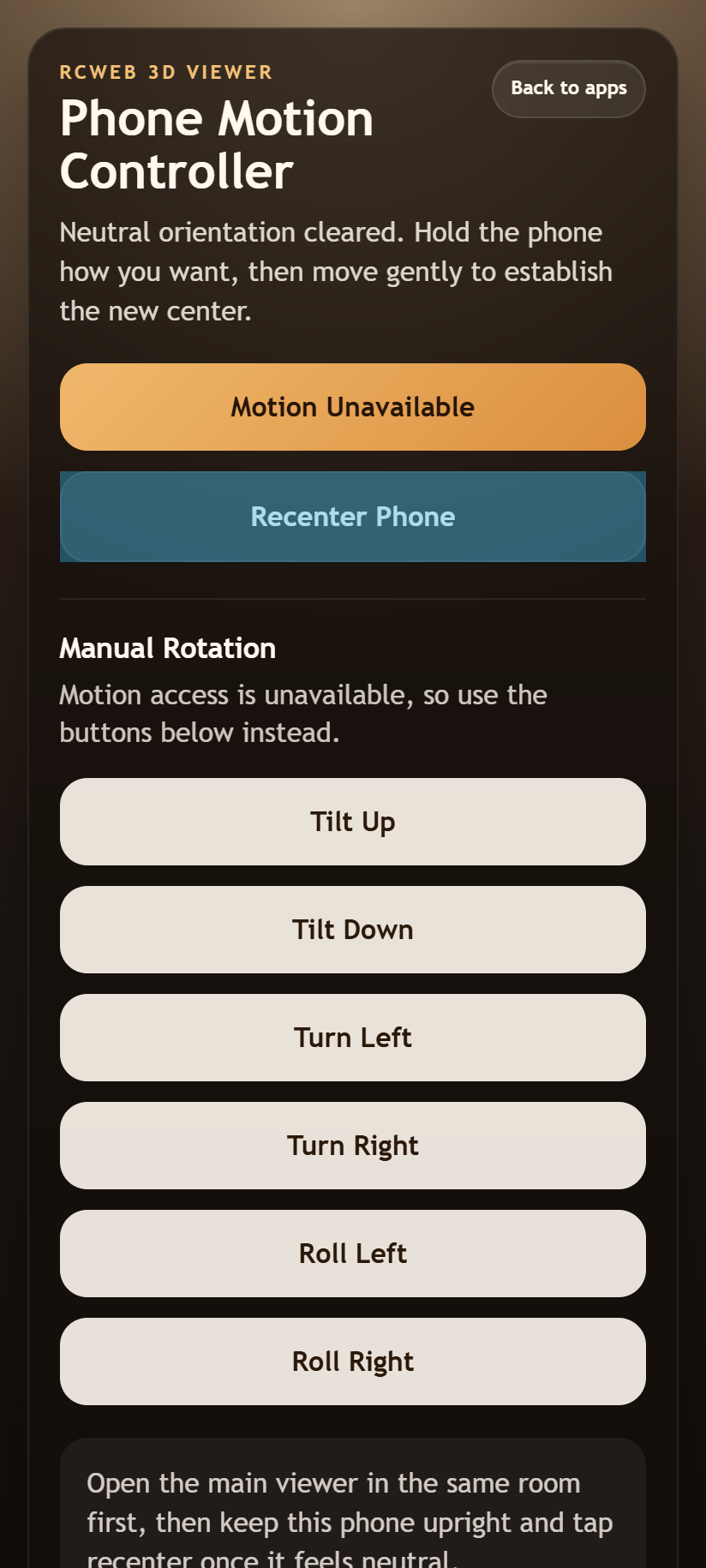 Recenter action during model control