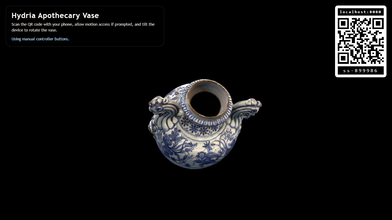 Vase tilted upward