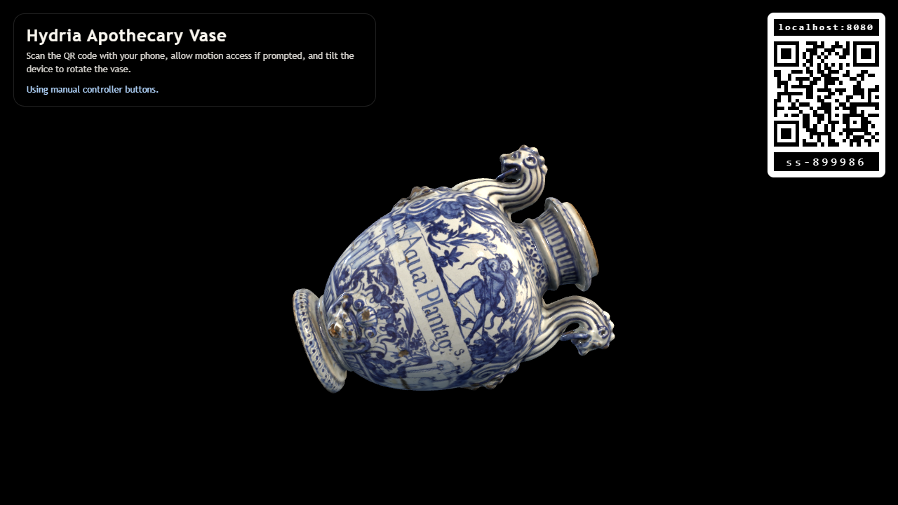 Vase rolled to the right