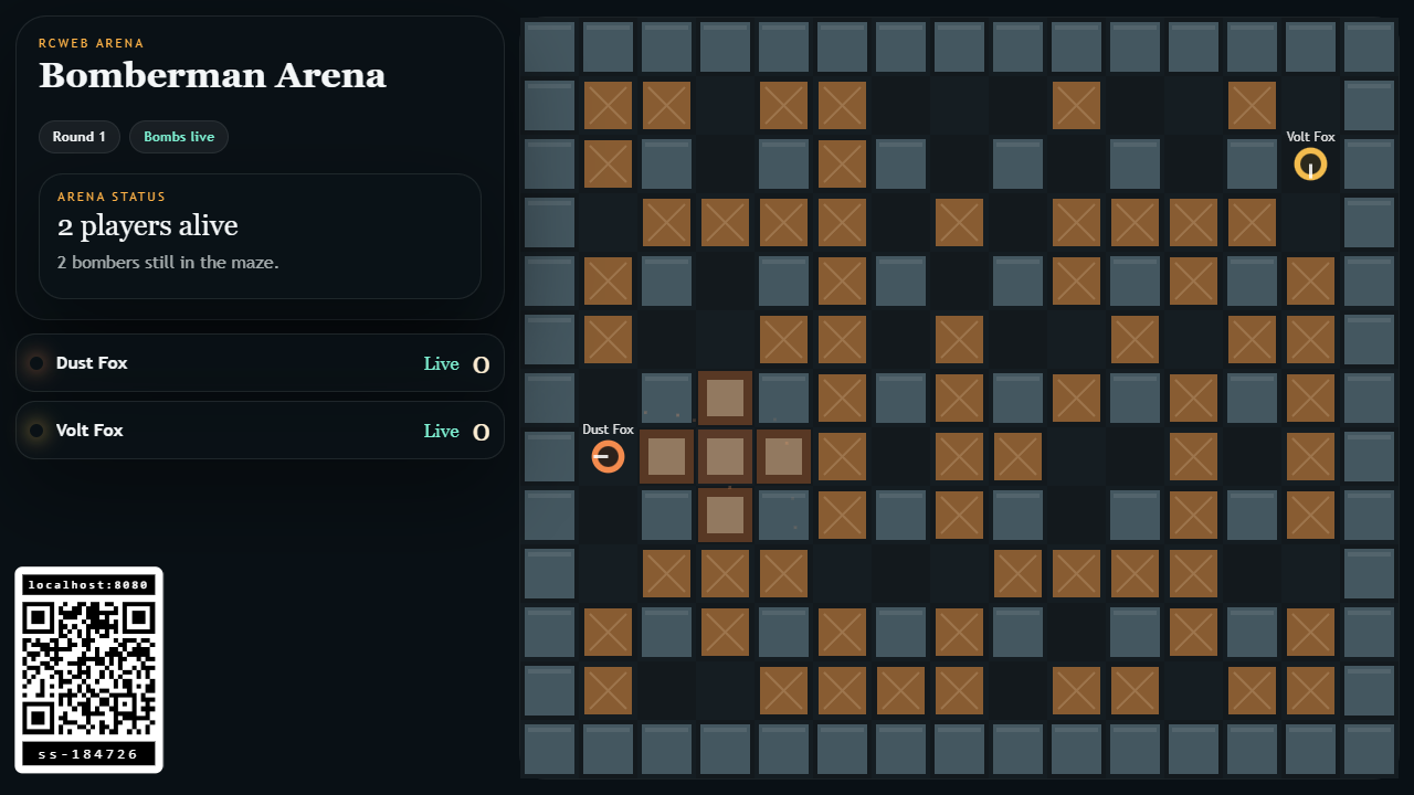 Arena after the first bomb explodes