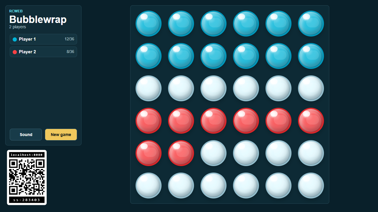 Two players claiming bubbles, stage 2
