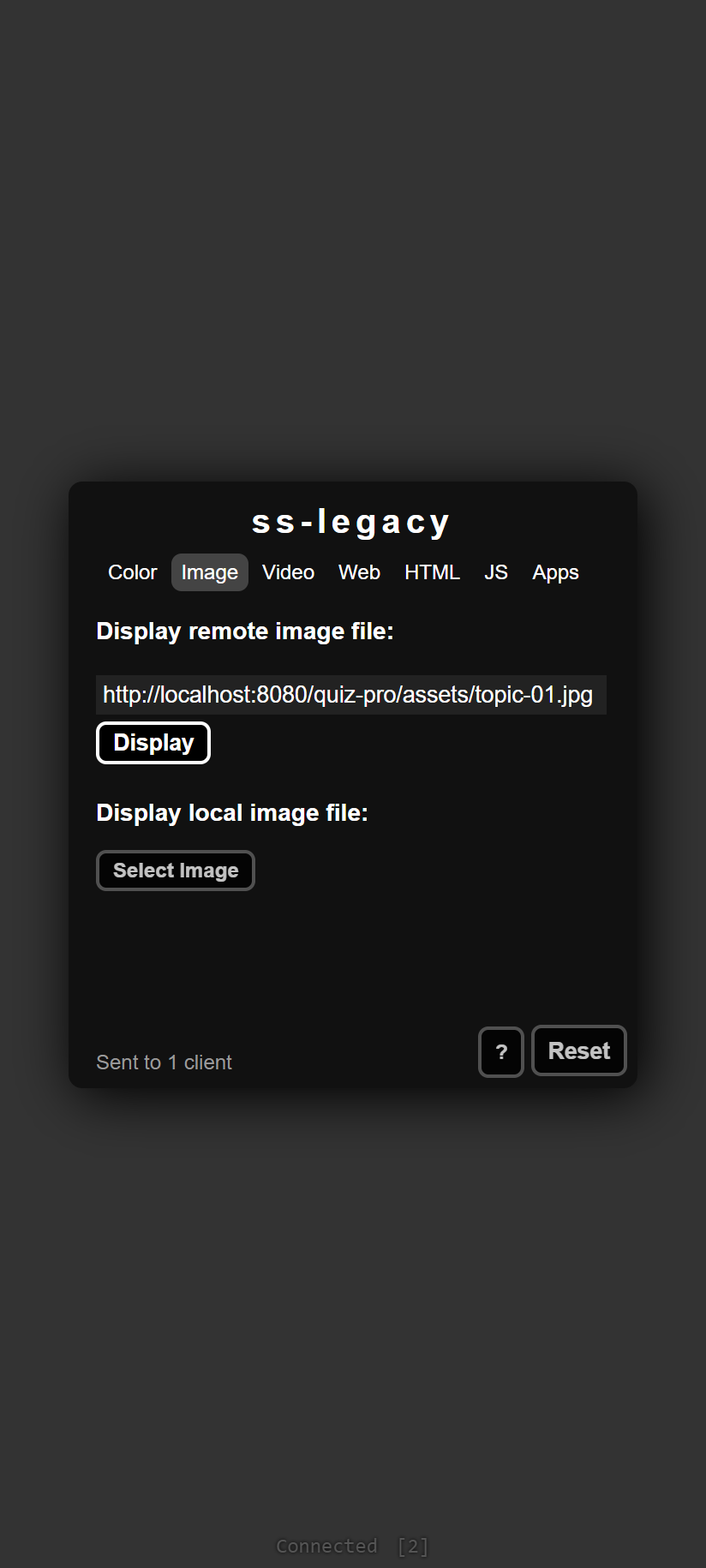 Sending a local artwork image to the viewer
