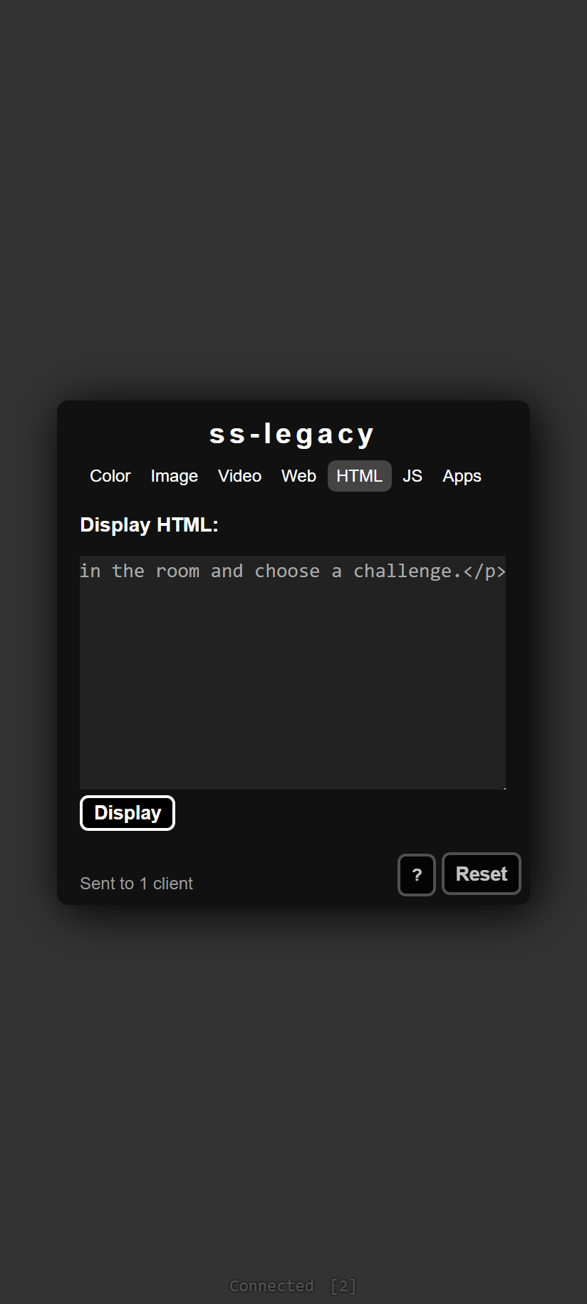 Displaying a custom welcome message