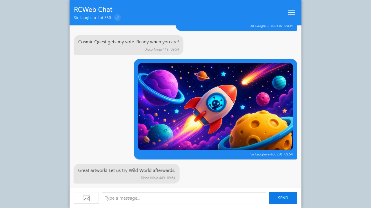 Conversation continuing after an image share