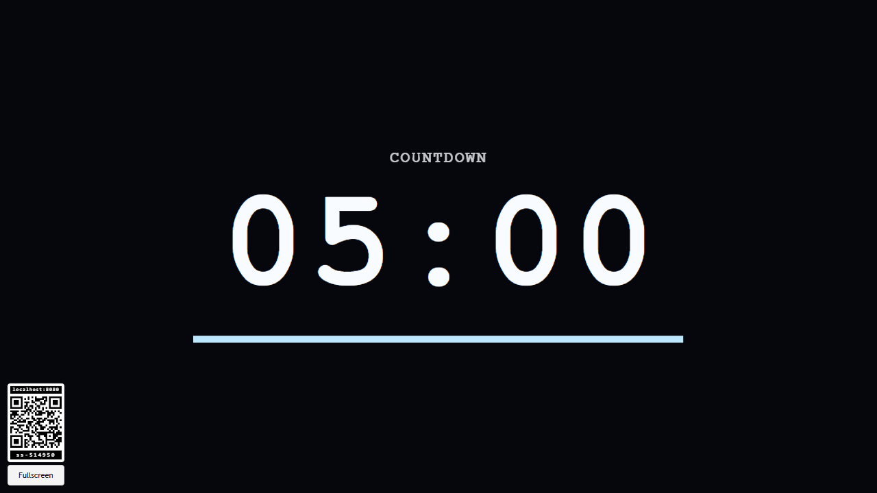 Countdown timer actively running