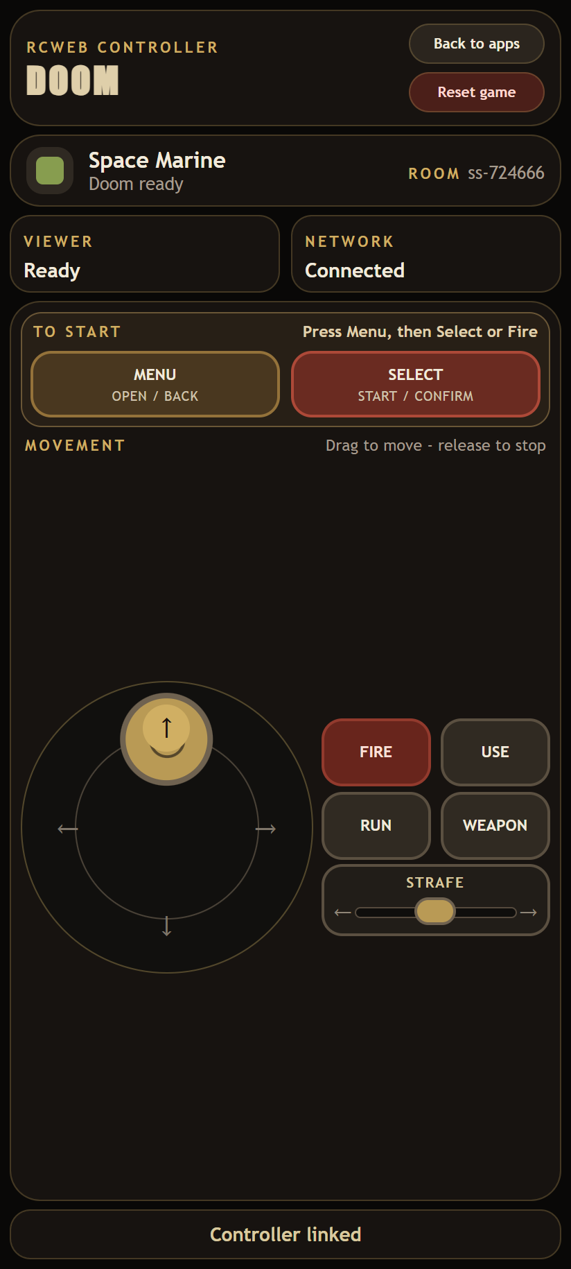 Holding forward on the movement stick