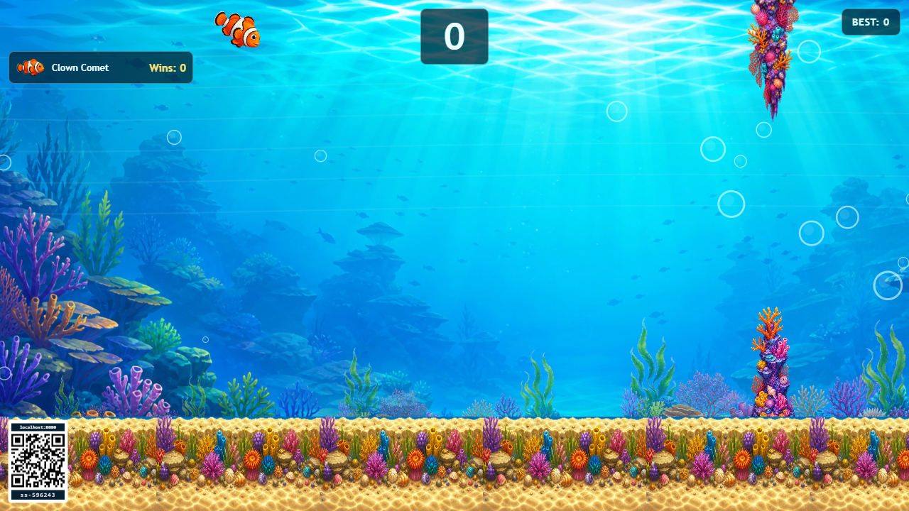 Fish swimming through the coral course