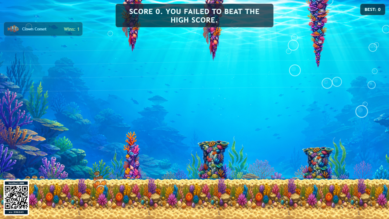 Later round state after navigating the reef