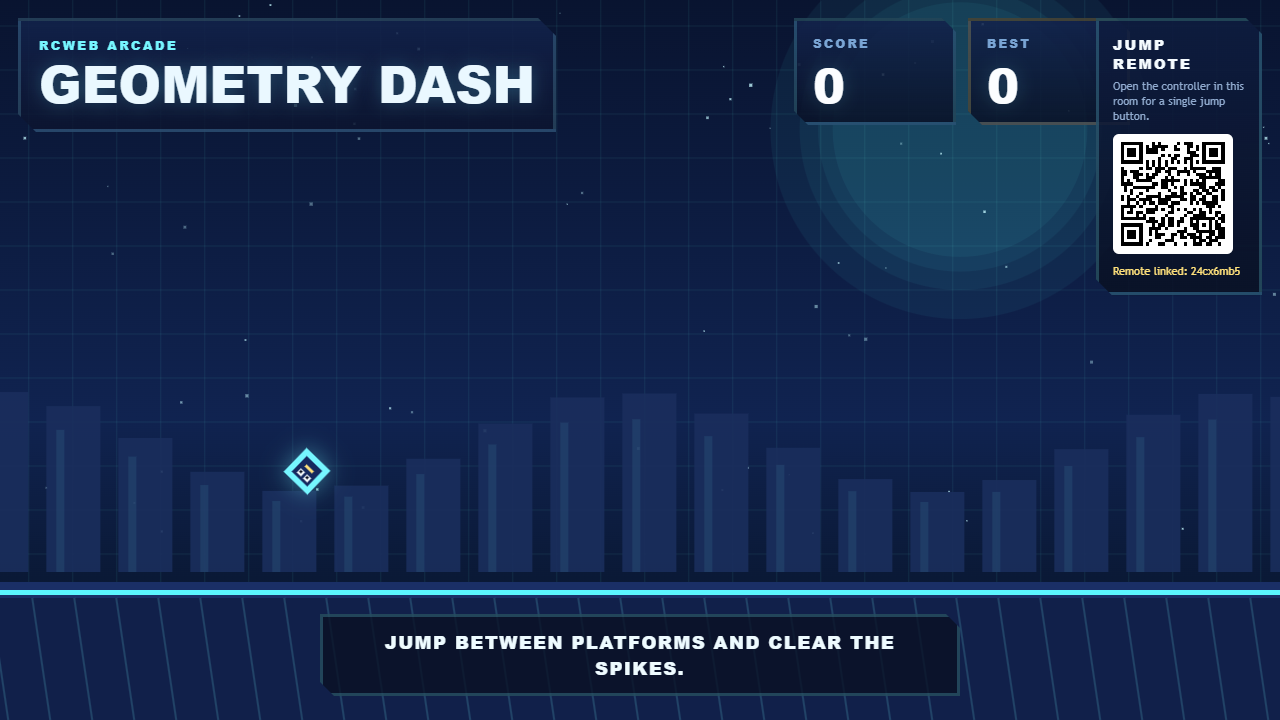 Runner ready with the jump controller connected