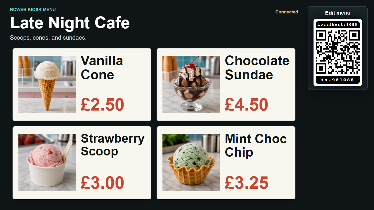 Custom board title on the menu display