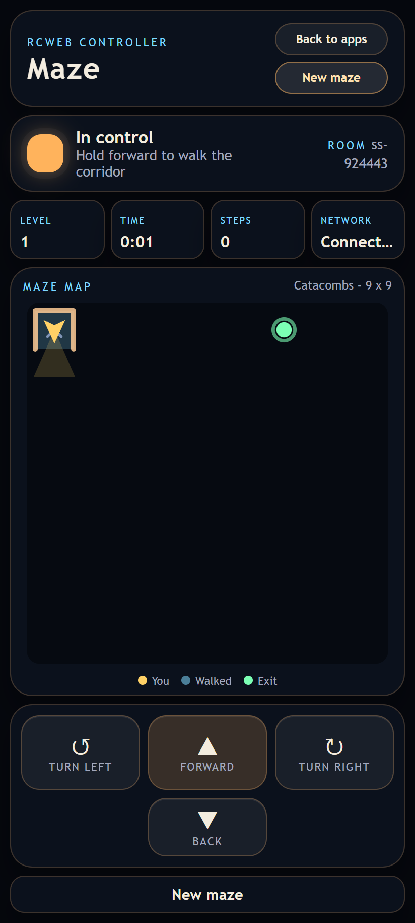 Fresh maze map ready for exploration