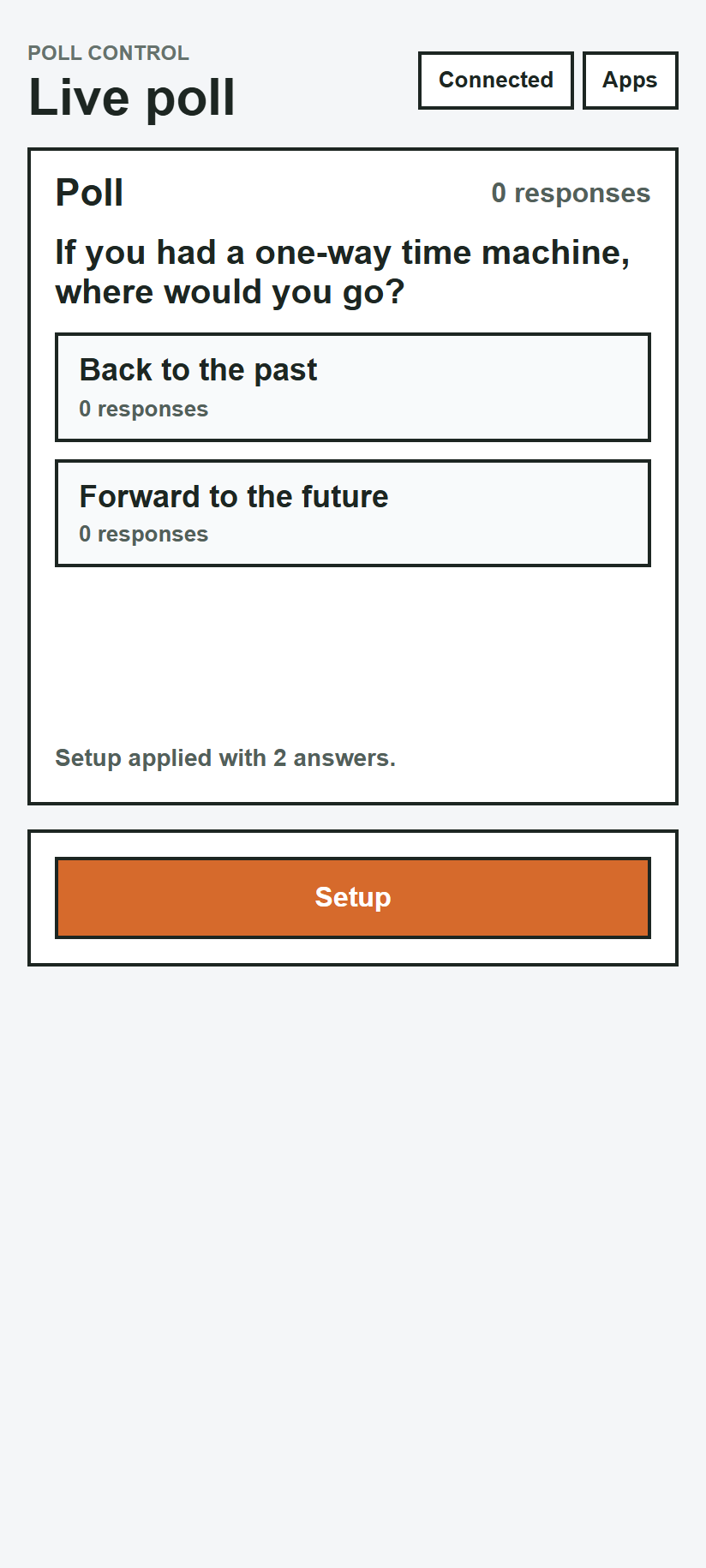Random poll controls