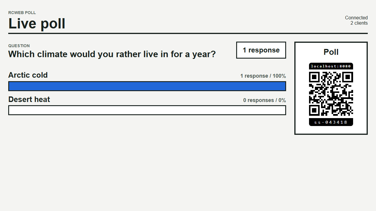 Live poll after the first response