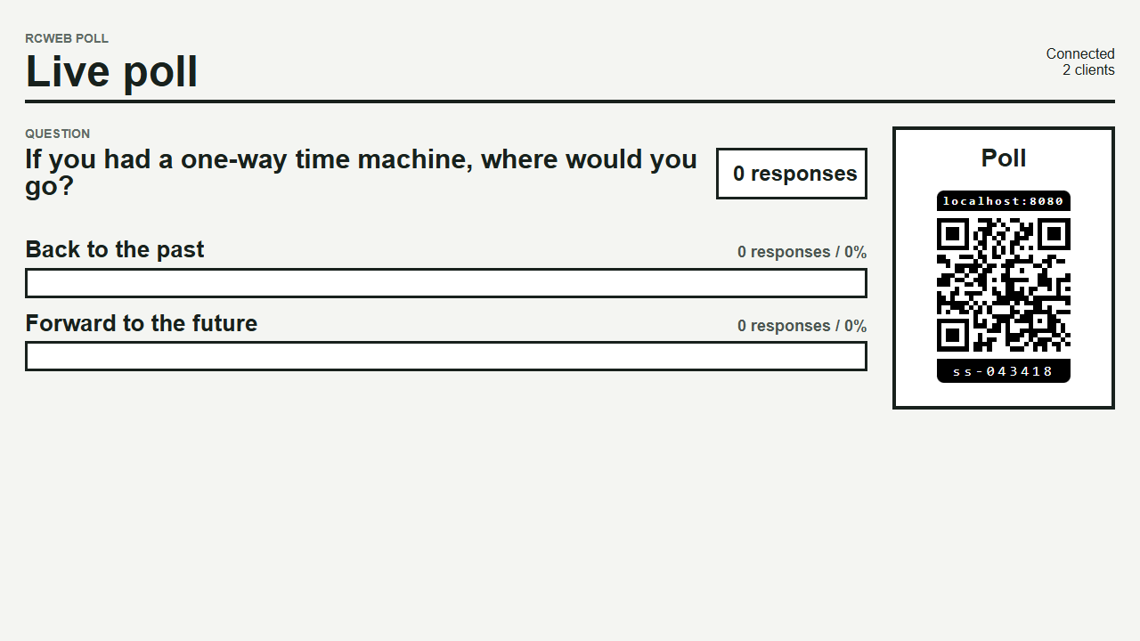 Random poll question applied