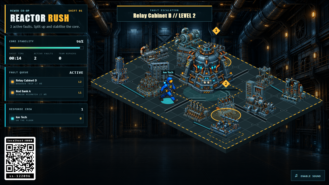 Reactor rush with an active fault