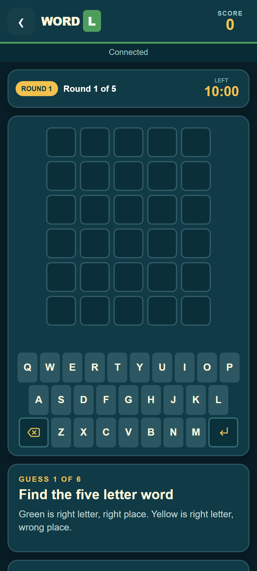 Wordl controller keyboard ready